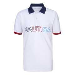 BOYS' RAY MULTICOLOR LOGO POLO (8-20),Antique White Wash,large