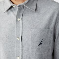 CLASSIC FIT SOLID SHIRT,Stone Grey Heather,large