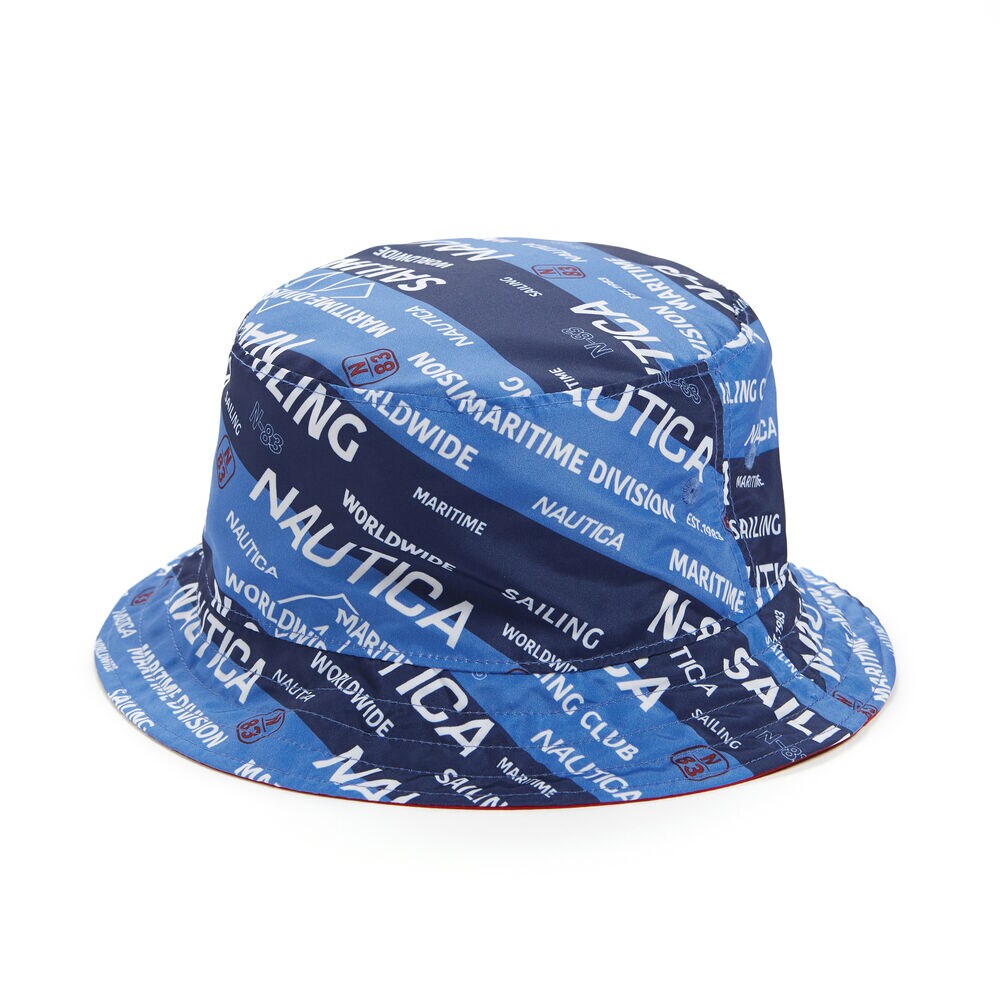 REVERSIBLE BUCKET HAT,Reef Blue,large