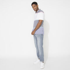 CLASSIC FIT COLORBLOCK STRIPE POLO,Navy,large