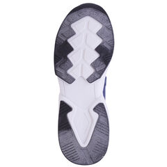 EMBOSSED STRIPED LOGO MESH SNEAKER,Navy,large
