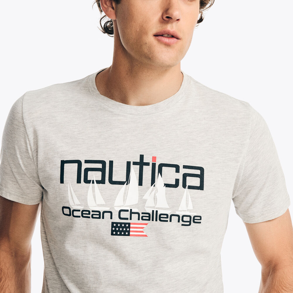 Ocean Challenge Graphic T-Shirt,Grey Heather,large