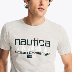 Ocean Challenge Graphic T-Shirt,Grey Heather,large