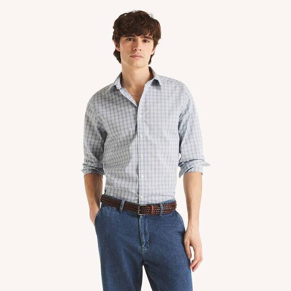 Slim Fit Wrinkle-Resistant Plaid Shirt