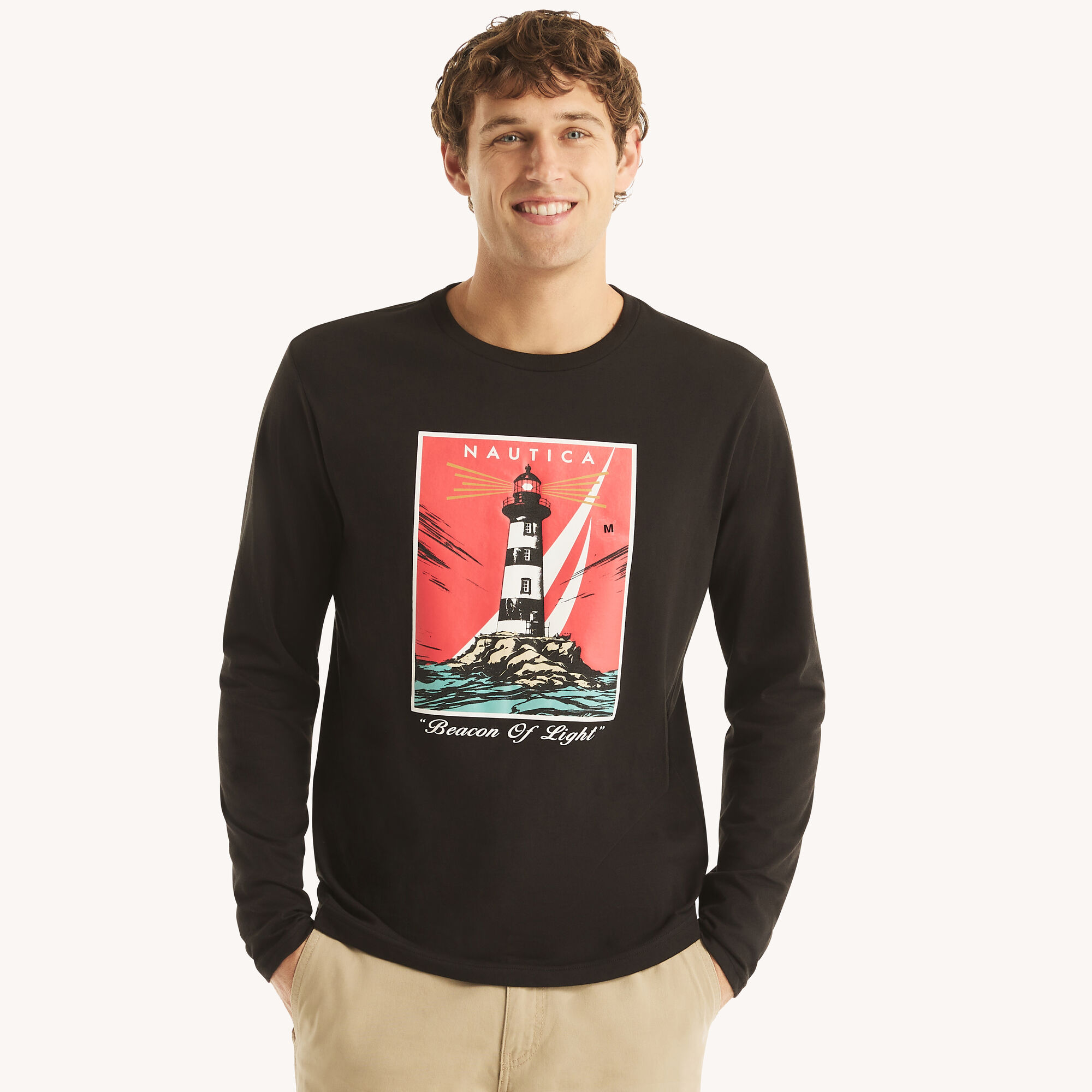 Long-Sleeve Graphic T-Shirt,True Black,large