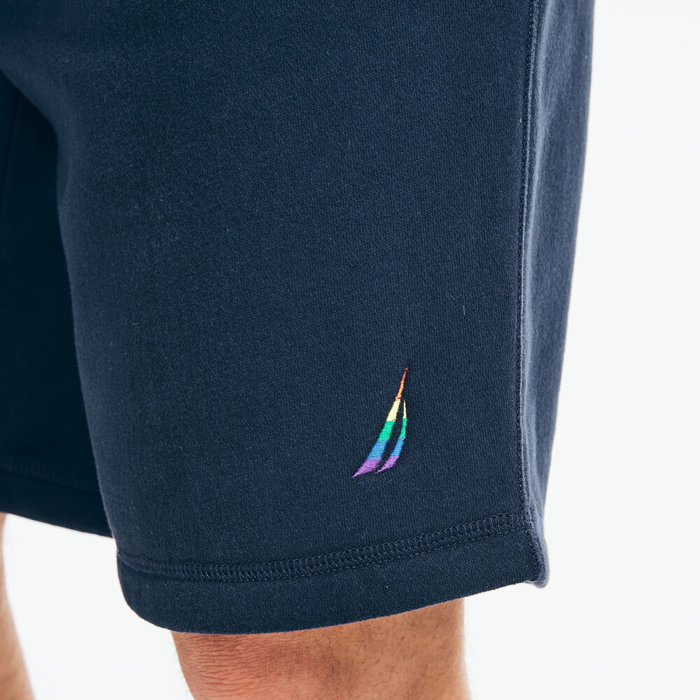 9" PRIDE KNIT SHORT,Navy,large