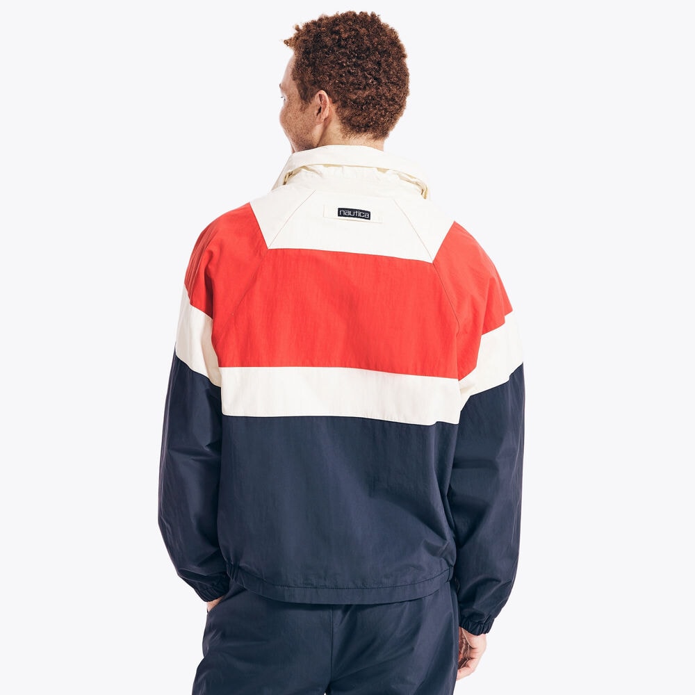 REISSUE COLORBLOCK PACKABLE JACKET,Sail Cream,large
