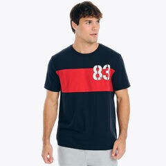 Sustainably Crafted Colorblock T-Shirt,Stellar Blue Heather,large