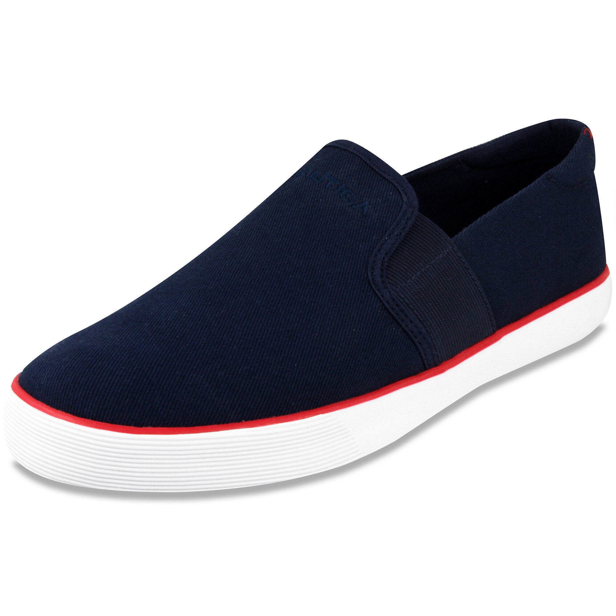 Key Canvas Slip-On Shoes,Navy,large