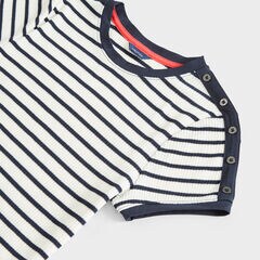 STRIPE BUTTON-SHOULDER KNIT TOP,Marshmallow,large