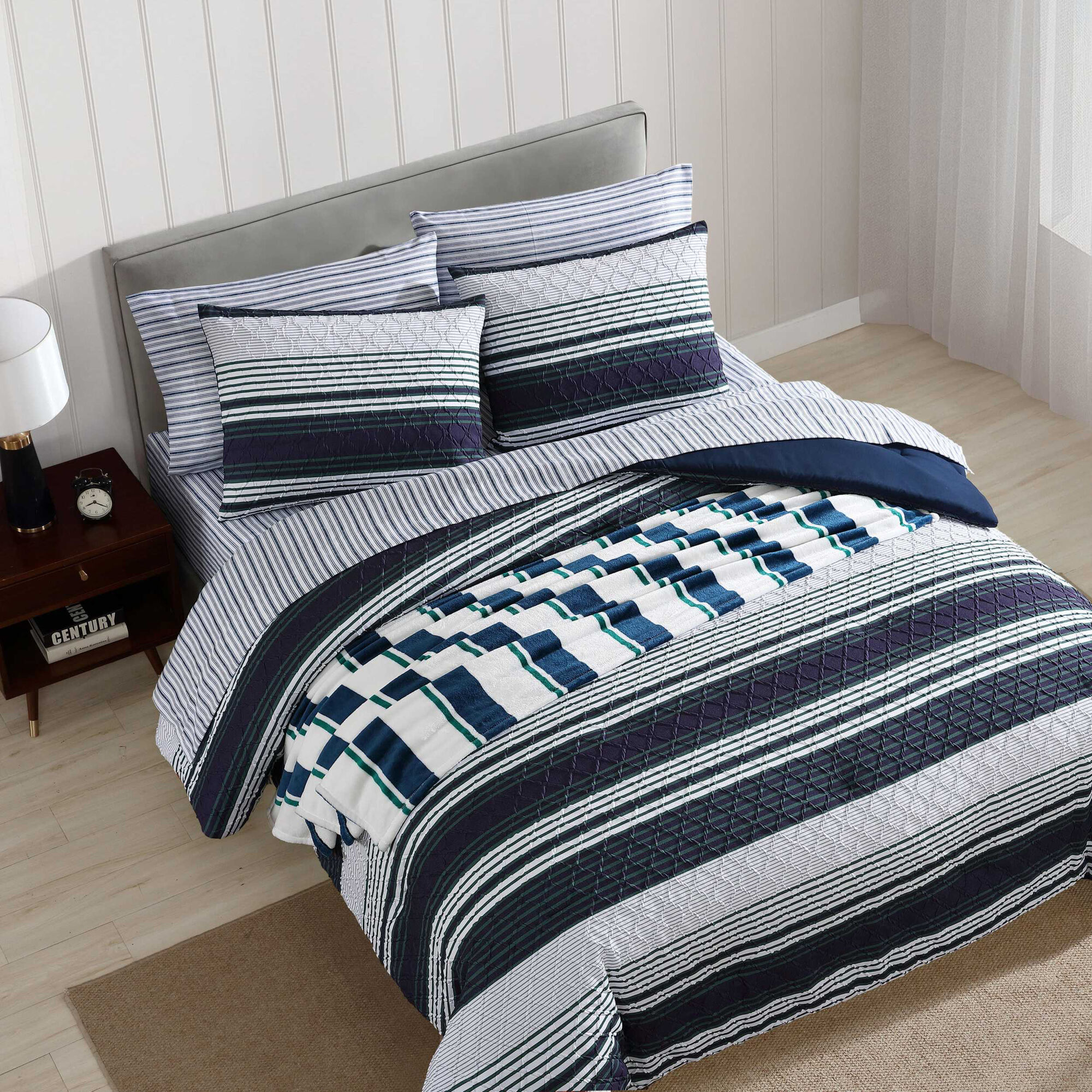 Lakefront Navy King Bonus Set,Bali Bliss,large