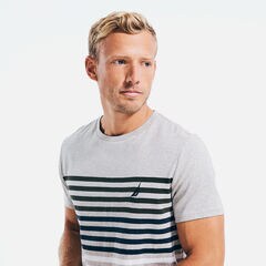 STRIPE BRAND ICON T-SHIRT,Grey Heather,large