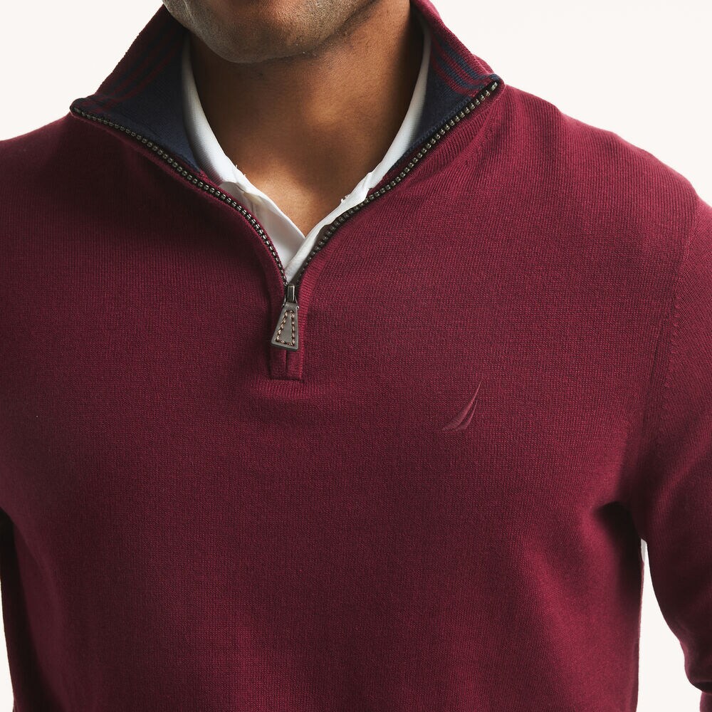 Navtech Quarter-Zip Sweater,Zinfandel,large