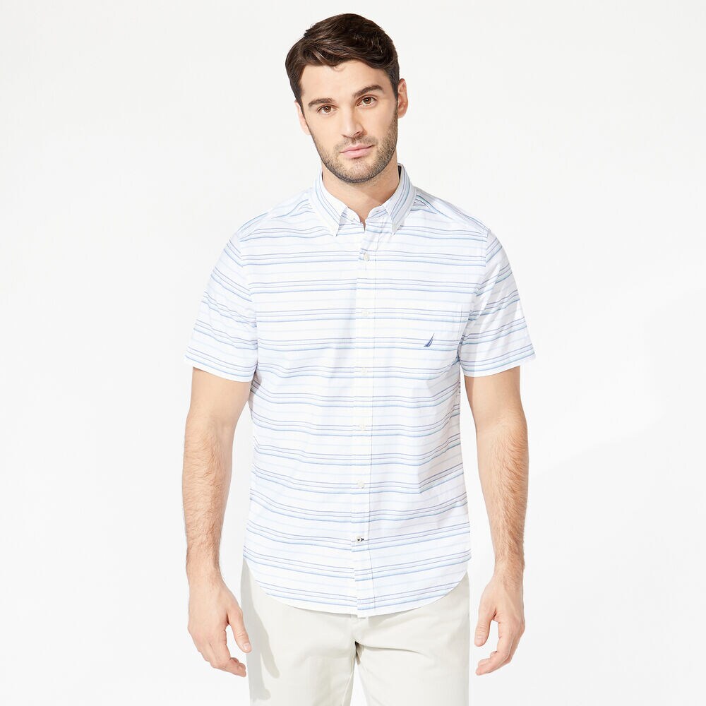 CLASSIC FIT STRIPE SHIRT,Bright White,large