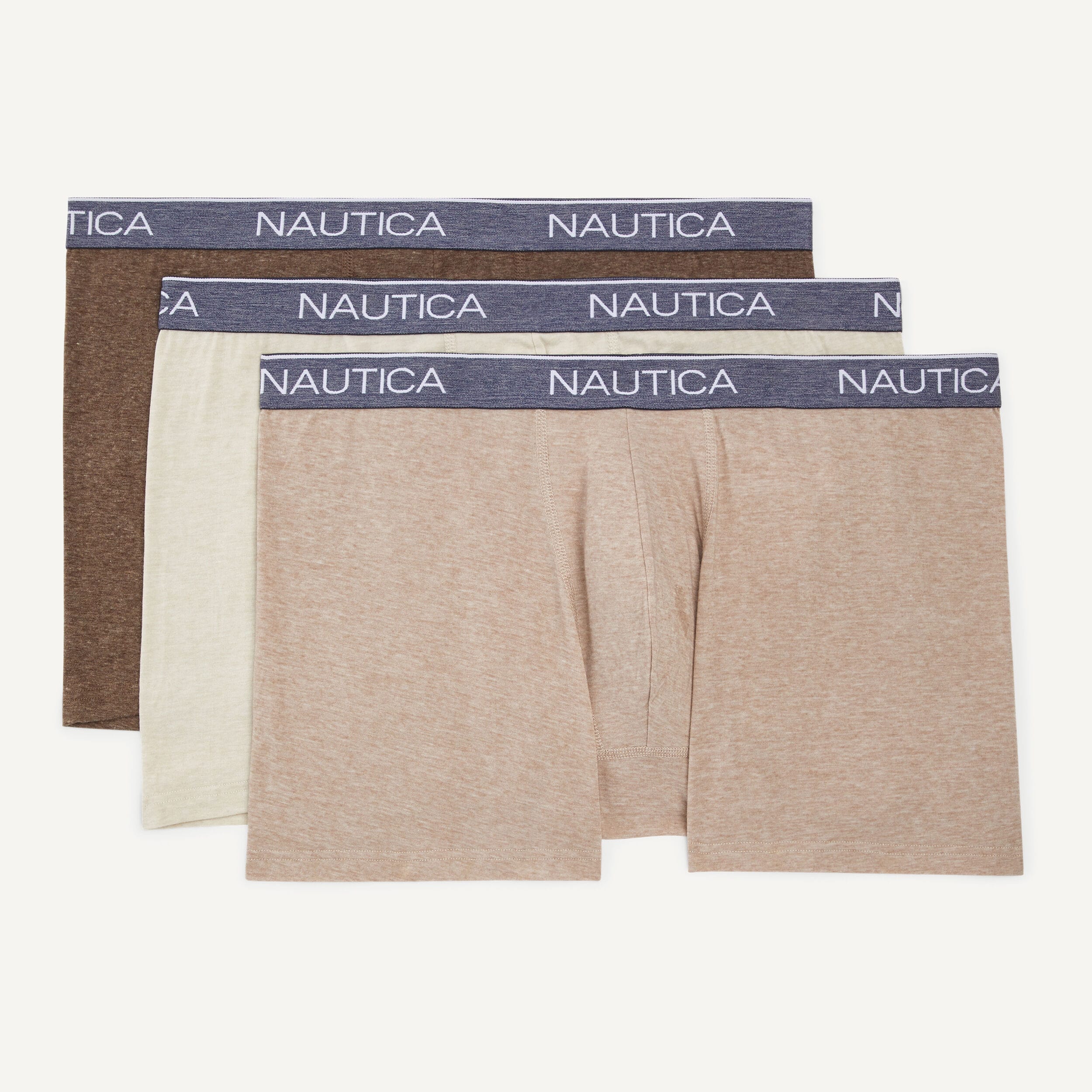 Nautica Men's 4 Pack Stretch Boxer Briefs, 2 Black Heather