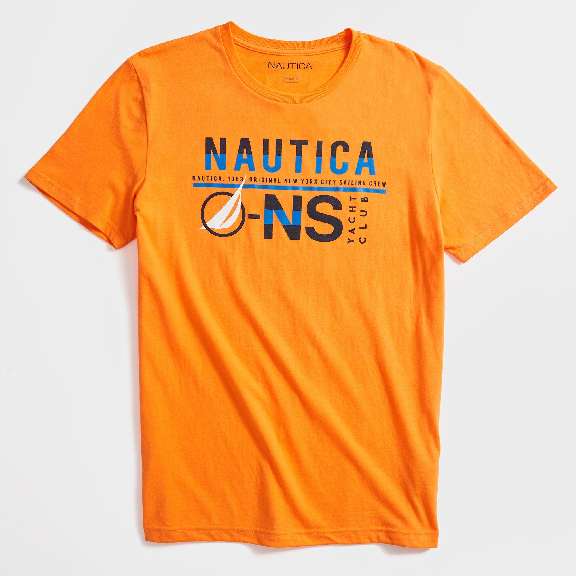YACHT CLUB GRAPHIC T-SHIRT,Orange,large