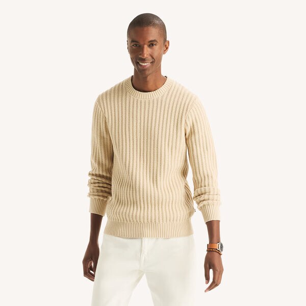 Textured Crewneck Sweater