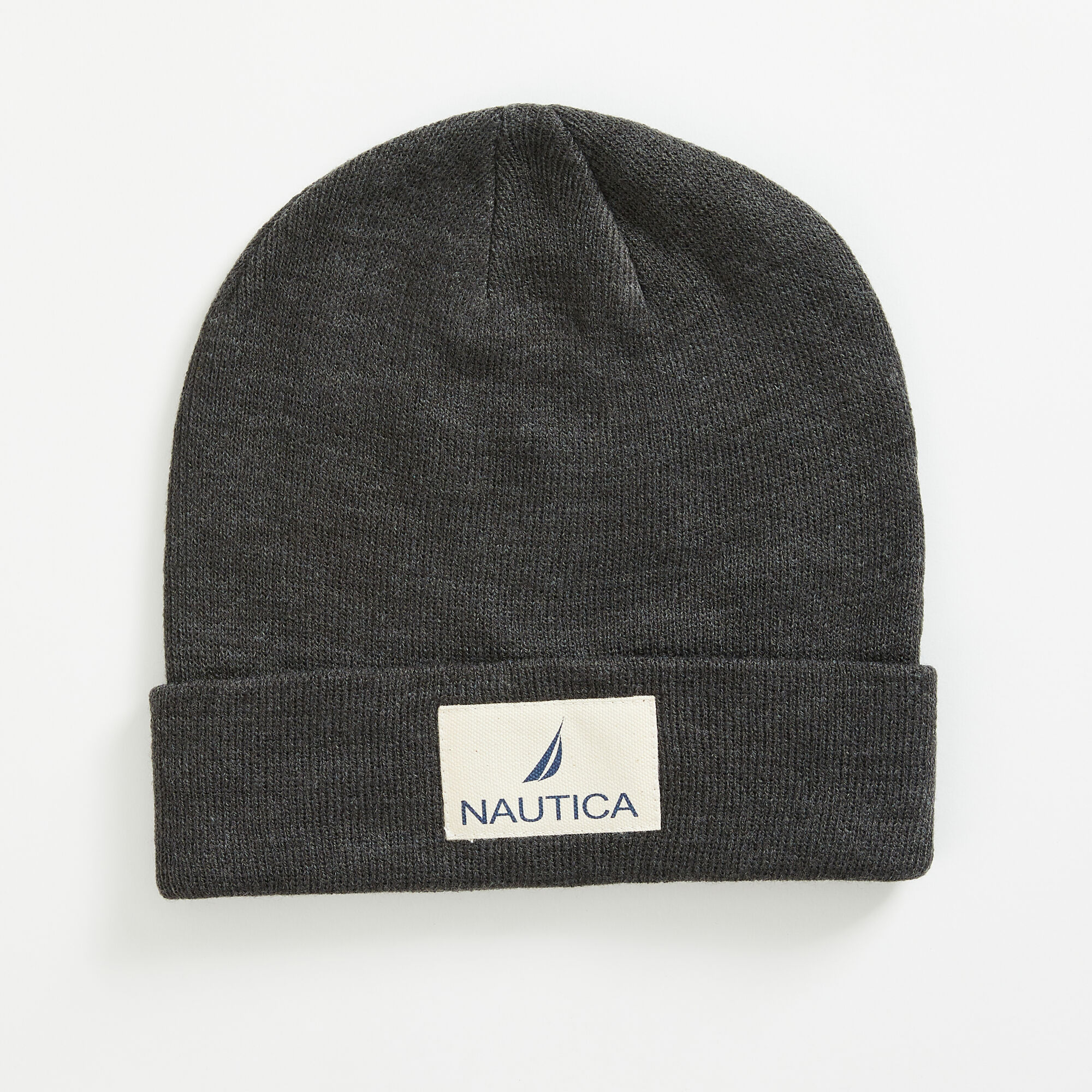 LOGO PATCH CUFFED BEANIE,Grey Heather,large