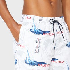 8" COMPETITION NAUTICAL PRINT QUICK-DRY SWIM,Bright White,large