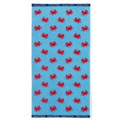 CRAB CRITTER BEACH TOWEL,Navy,large