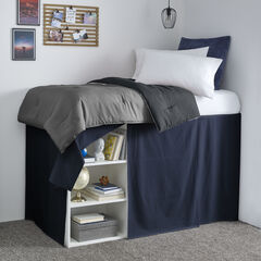 SOLID TWIN XL DORM BED SKIRT,Deep Dive Wash,large