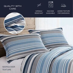 Bradlee Blue King Comforter & Sham Set,Navy Dusk,large