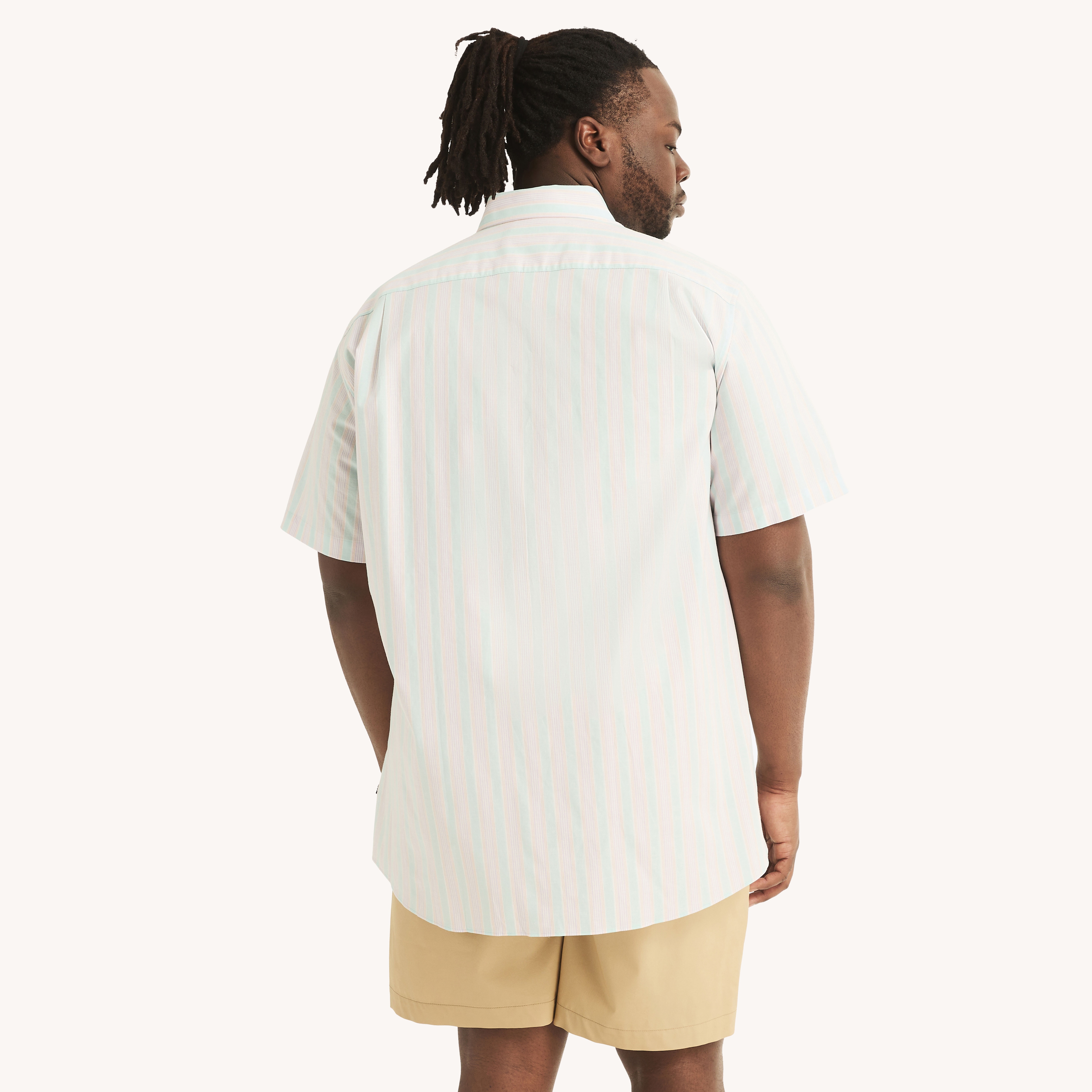 Big & Tall Oxford Striped Short-Sleeve Shirt | Nautica