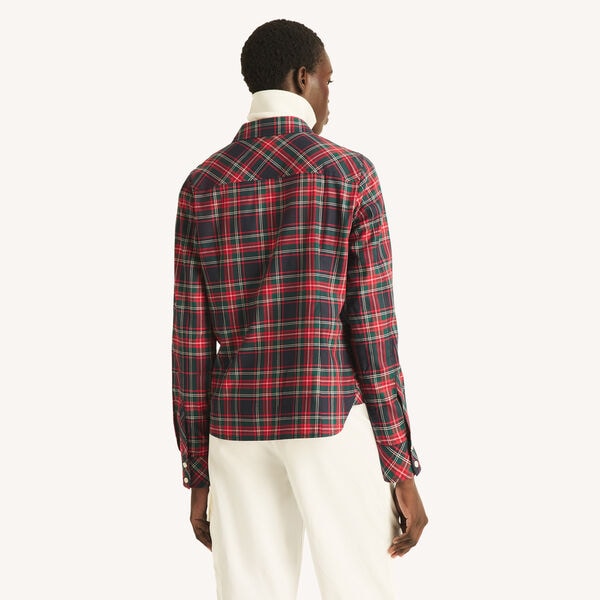 Plaid Roll-Tab Shirt
