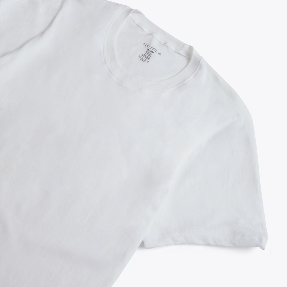 CREWNECK T-SHIRTS, 5-PACK,Antique White Wash,large