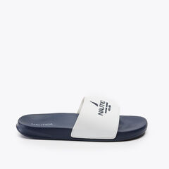 MARITIME LOGO SLIDE SANDALS,Navy,large