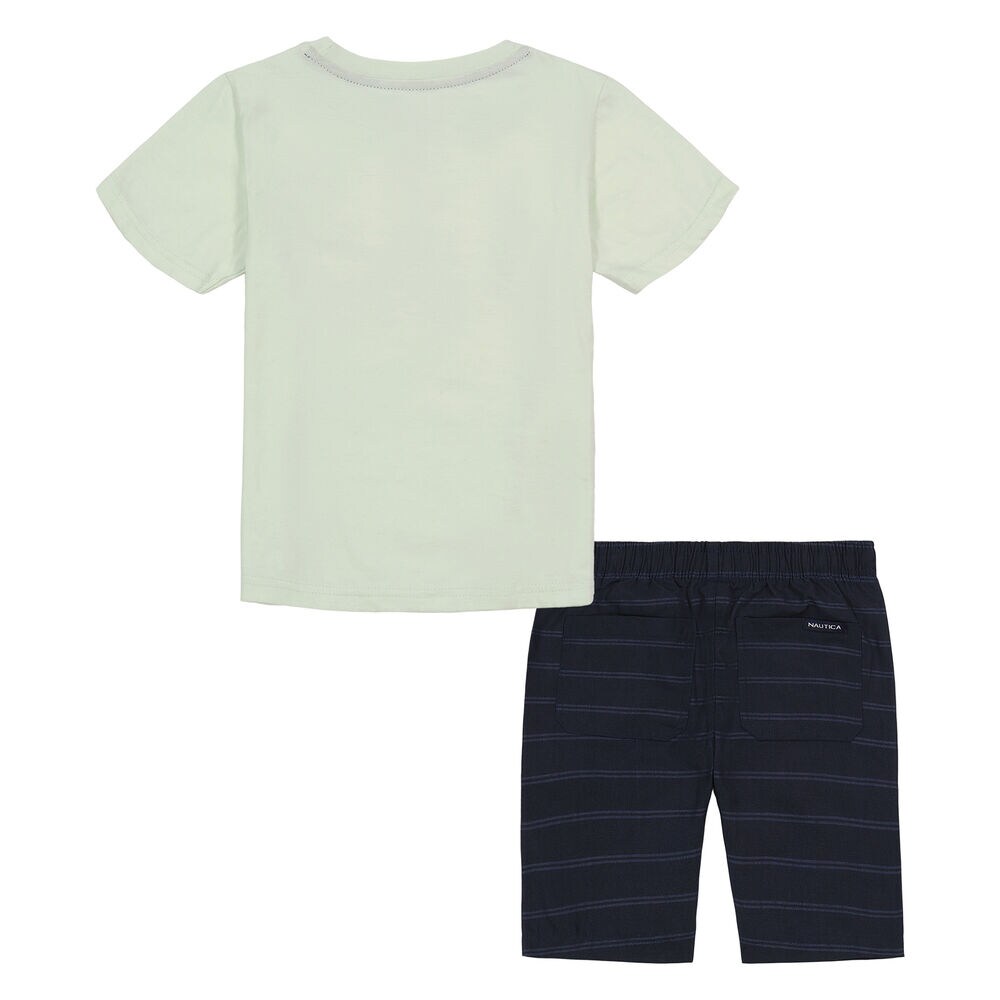 TODDLER BOYS' T-SHIRT SHORT 2PC SET,Admiral Blue,large
