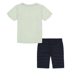 TODDLER BOYS' T-SHIRT SHORT 2PC SET,Admiral Blue,large