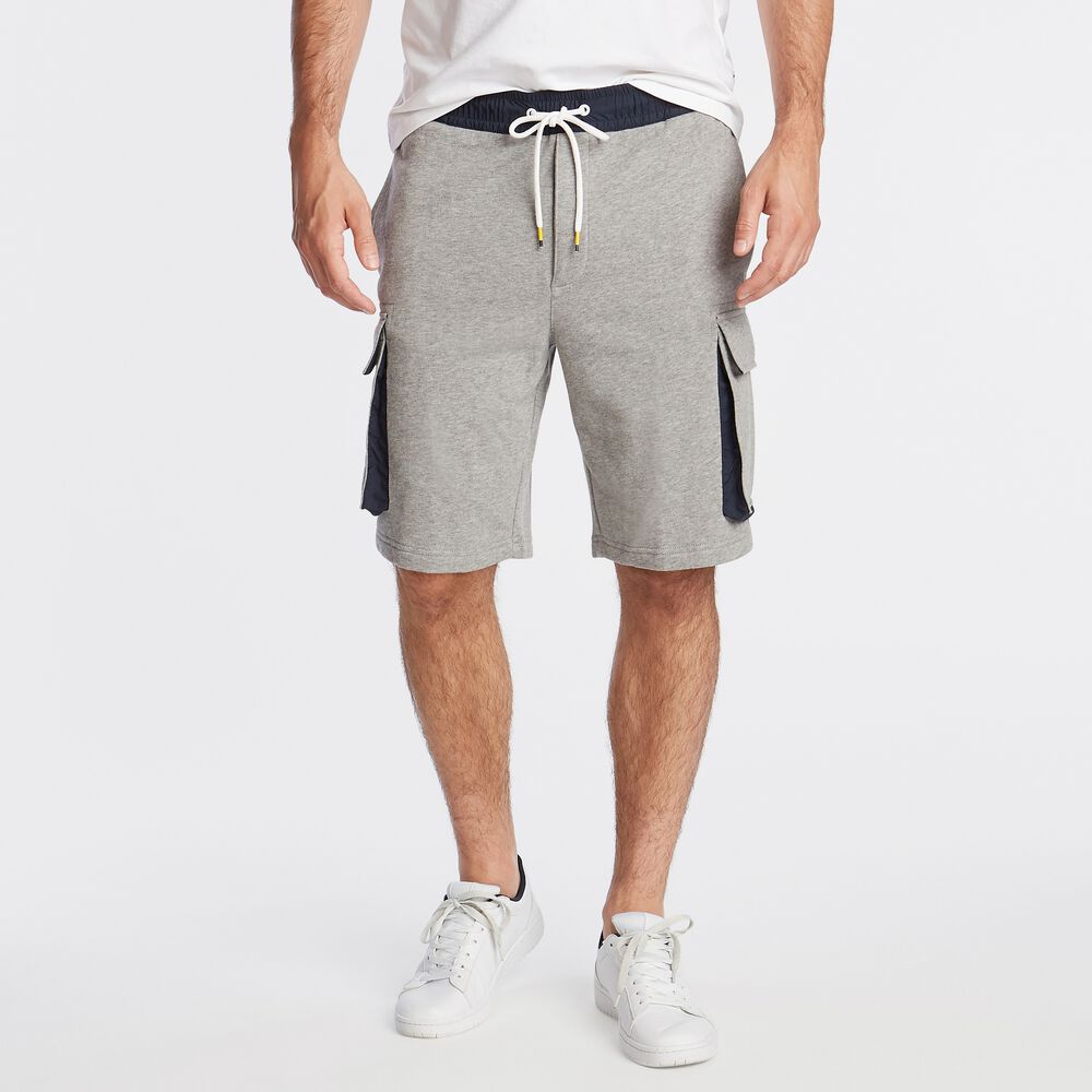 10" CARGO PULL-ON SHORT,Stone Grey Heather,large
