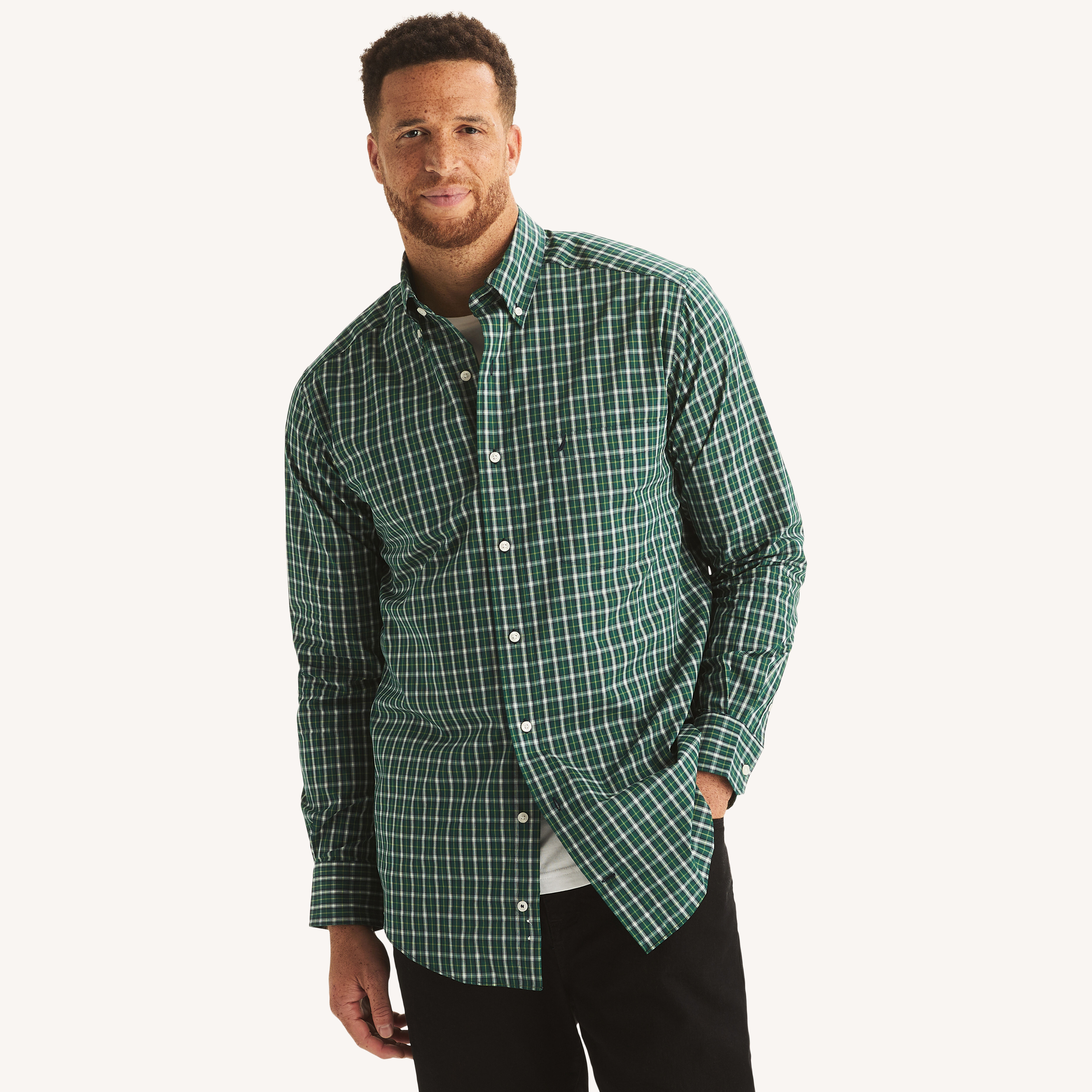 Big & Tall Striped Button-Down Shirt | Nautica