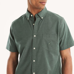 Short-Sleeve Oxford Shirt,Galley Green,large