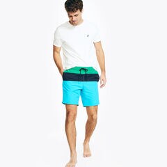 8" TRI-BLOCK QUICK-DRY SWIM,Dark Dill,large