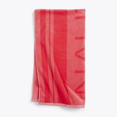 STRIPED LOGO JACQUARD BEACH TOWEL,Cardinal,large