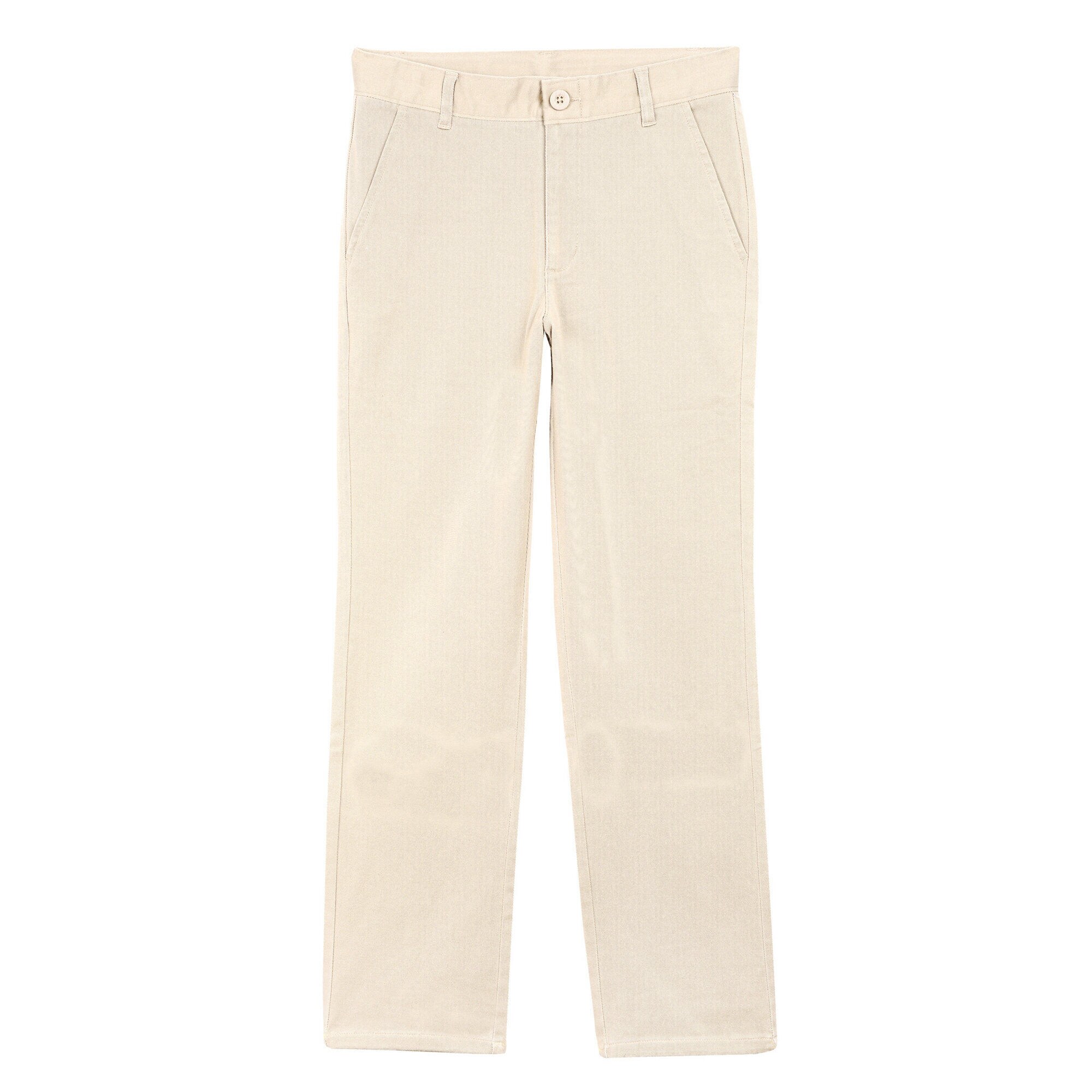 Boys' Uniform-Ready Pant (8-16),Dark Brown Heather,large