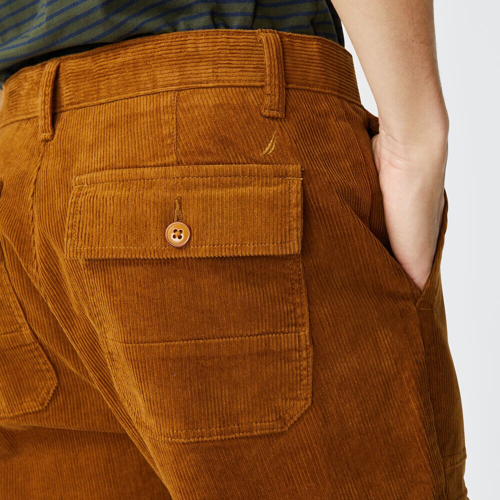 CLASSIC FIT CORDUROY CARGO PANT,Camel Heather,large
