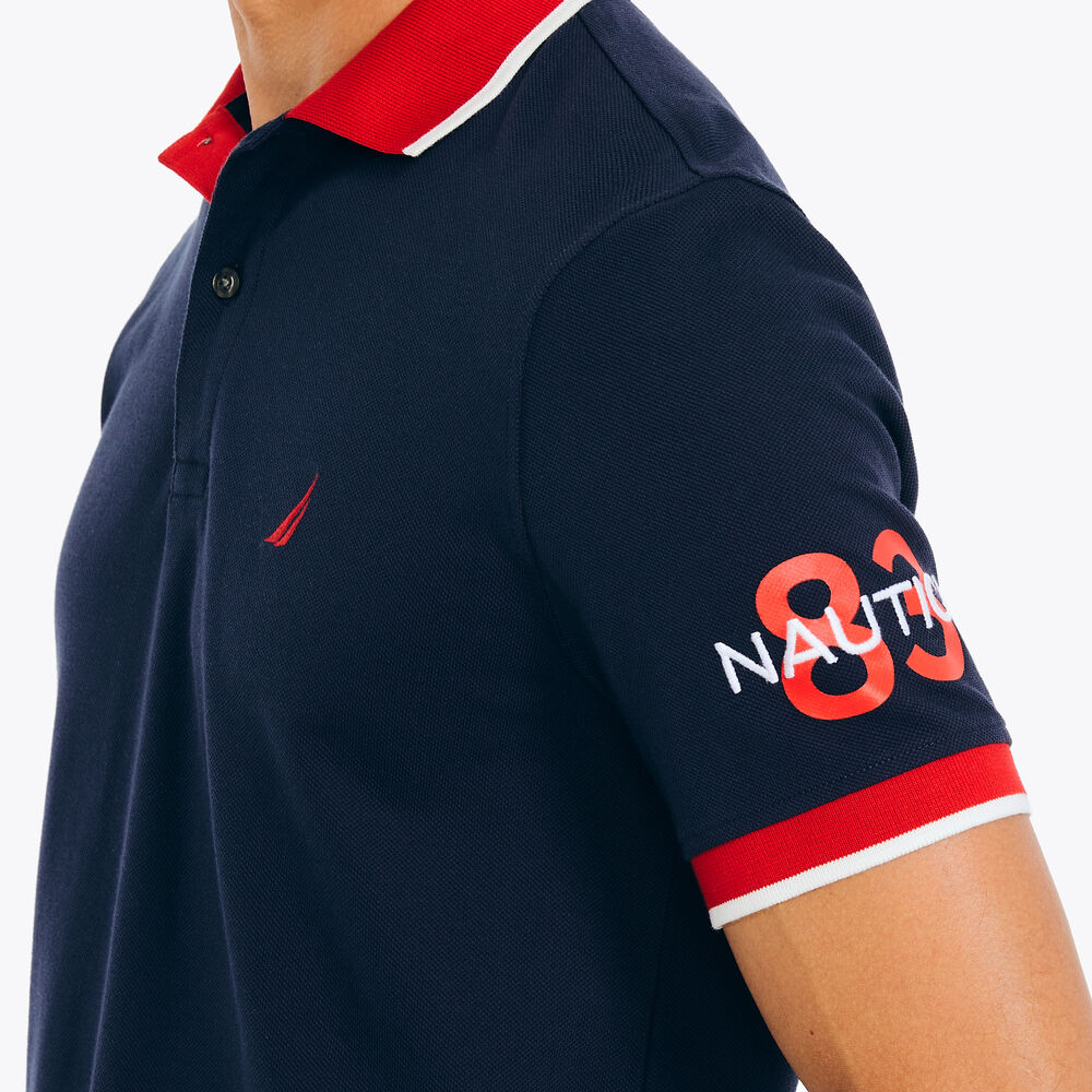 Classic Fit Polo,Stellar Blue Heather,large