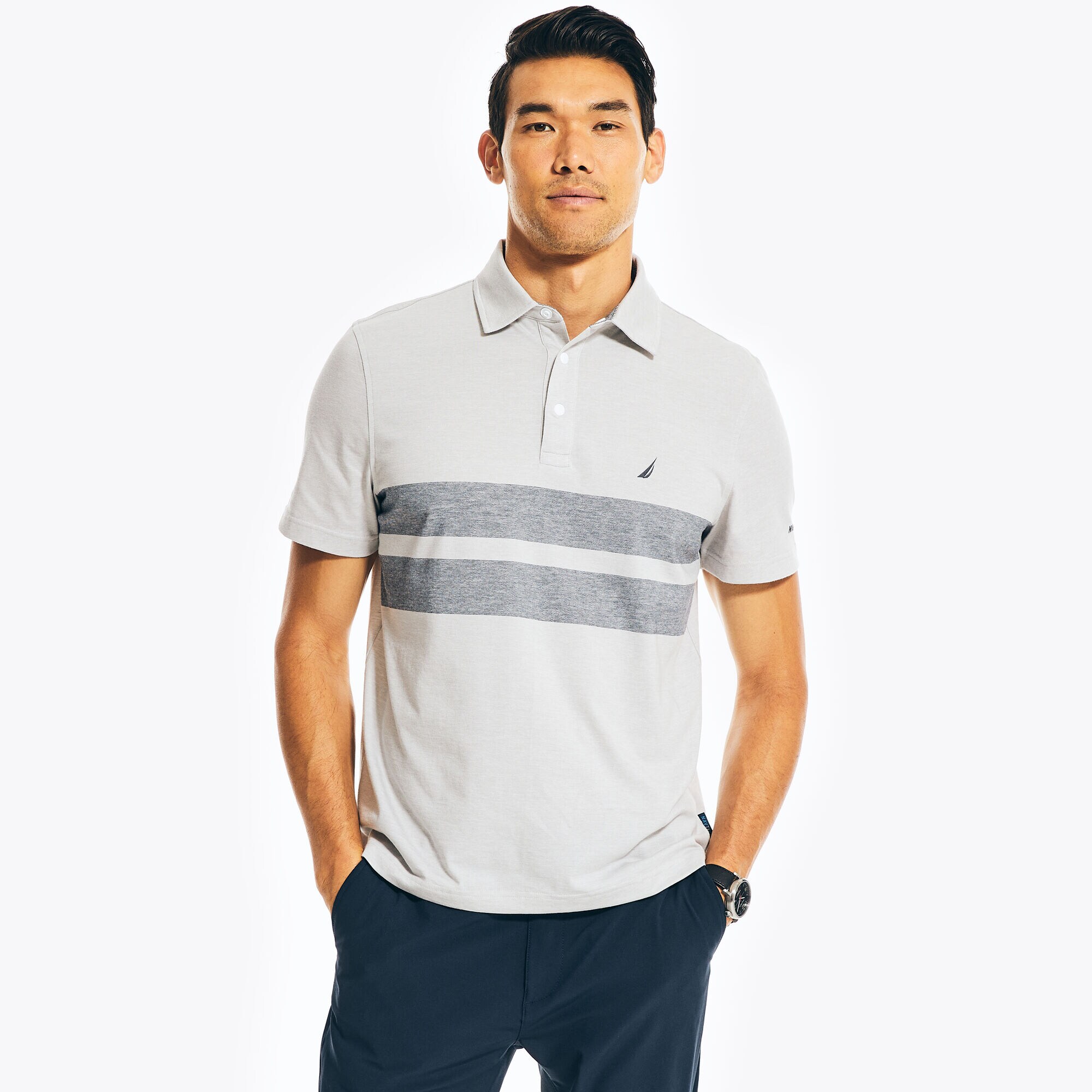 NAVTECH CLASSIC FIT POLO,Bright White,large