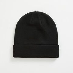 LOGO PATCH CUFFED BEANIE,True Black,large