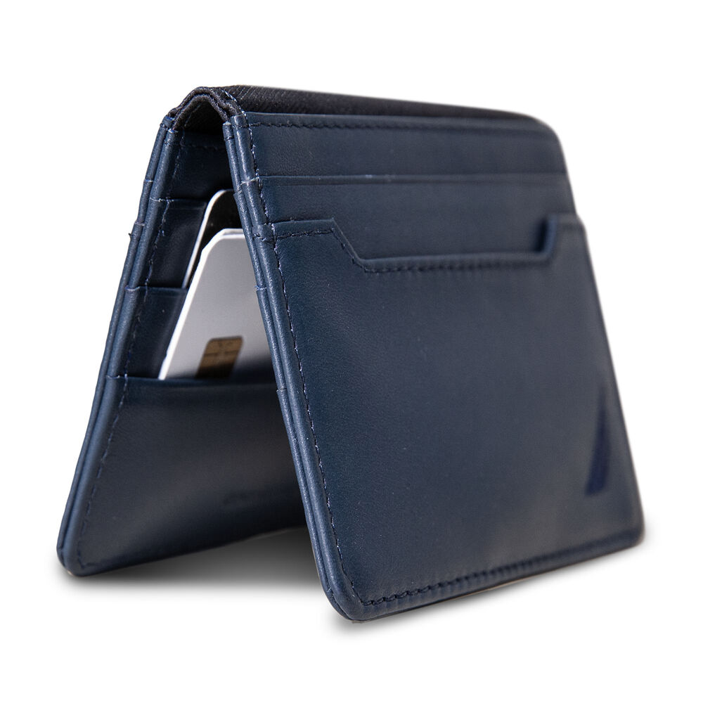 Embossed Logo Card Case,Workshirt Blue,large