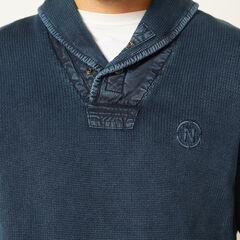NAUTICA JEANS CO. SHAWL COLLAR SWEATER,True Navy,large