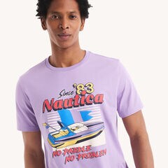 Retro Vibe Graphic T-Shirt,Amethyst,large