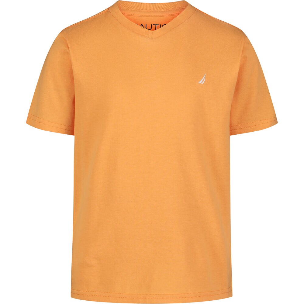 BOYS' V-NECK T-SHIRT (8-20),Sailor Red,large