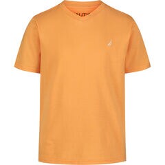 BOYS' V-NECK T-SHIRT (8-20),Sailor Red,large