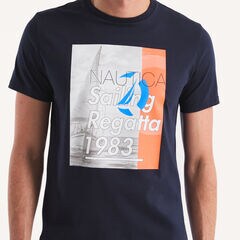 Sailing Regatta Graphic T-Shirt,Stellar Blue Heather,large