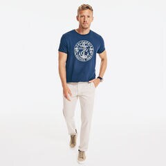 Short Sleeve California Anchor Tee,Blue Depths,large