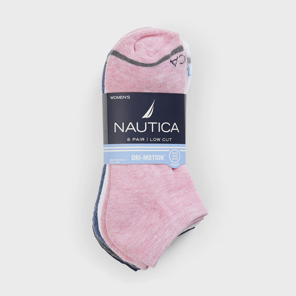 ATHLETIC LOW CUT SOCKS, 6-PACK,Multi,large